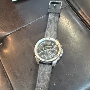 Michael Kors Black and Silver Chronograph Watch
